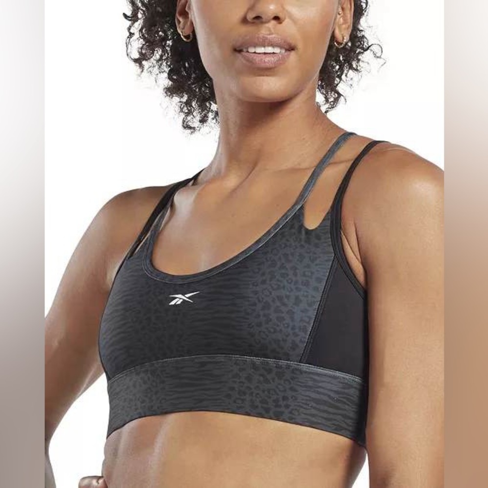 NWT REEBOK
Women's Modern Safari Double Strap Bralette